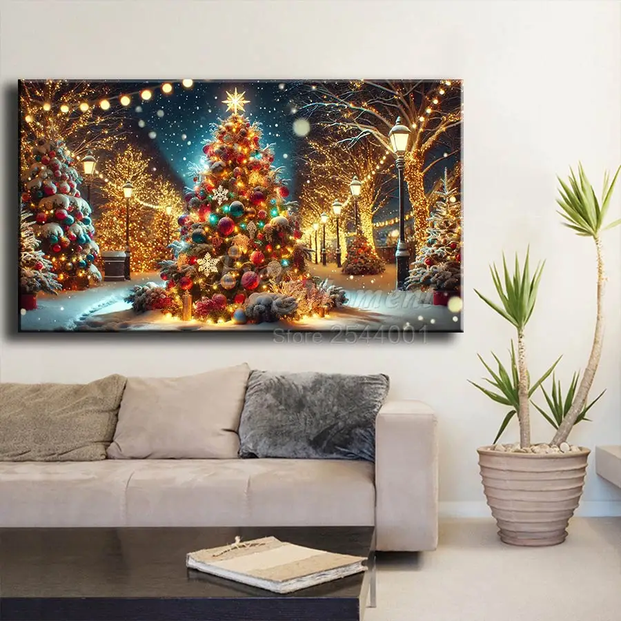 Ever Moment Christmas Tree DIY Square AB Diamond Painting Winter Night Scenery For Adults Beginners Landscape Handicraft ASF3014 - Image 2