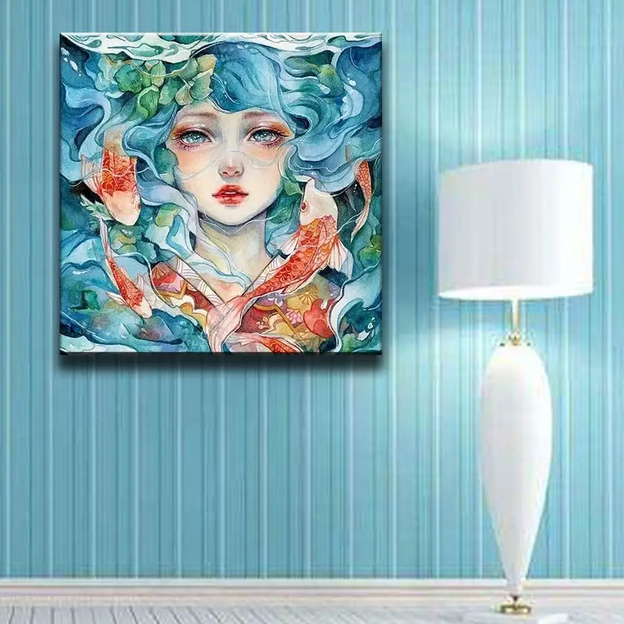 Ever Moment Diamond Painting Girl Flower Full Square Round Drill Embroidery 5D Art Handmade Home Living Room Decoration ASF2106 - Image 2