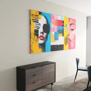 Lost in endless colors: interweaving and disillusion of light and shadow, 1.5 inch thick pine frame, interior decoration