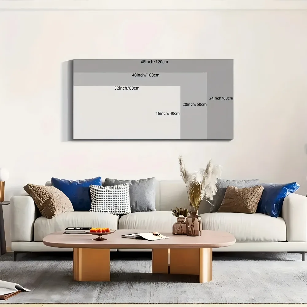 Watercolor Canvas Wall trim - 1.5 "solid wood frame, vibrant powder with peach swirl design, suitable for interior decoration - Image 4