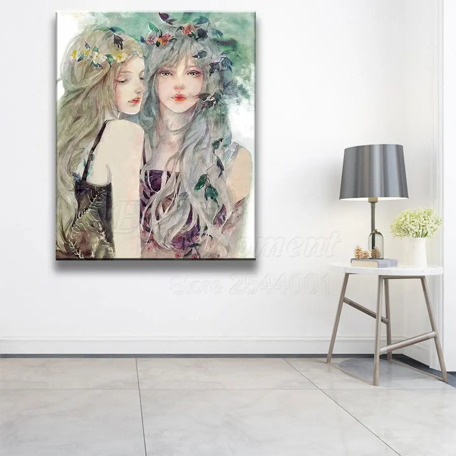 Ever Moment Diamond Painting Girl Flower Full Square Drill Diamond Embroidery Art Handmade Home Living Roome Decoraction ASF2108 - Image 2